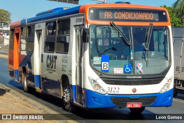 CMT - Consórcio Metropolitano Transportes 3122 na cidade de Cuiabá, Mato Grosso, Brasil, por Leon Gomes. Número da foto: #11282674.