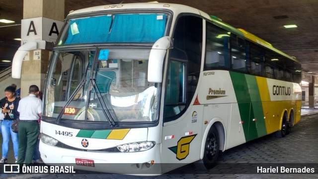 Empresa Gontijo de Transportes 14495 na cidade de Belo Horizonte, Minas Gerais, Brasil, por Hariel Bernades. ID da foto: 11282929.