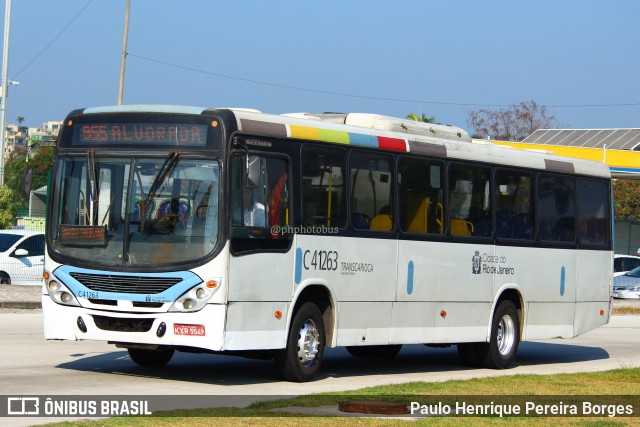 Real Auto Ônibus C41263 na cidade de Rio de Janeiro, Rio de Janeiro, Brasil, por Paulo Henrique Pereira Borges. ID da foto: 11283925.