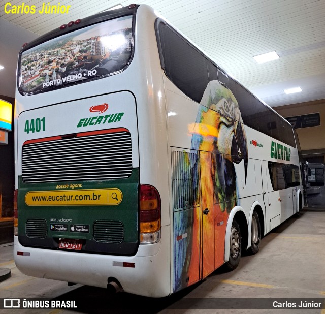 Eucatur - Empresa União Cascavel de Transportes e Turismo 4401 na cidade de Goiânia, Goiás, Brasil, por Carlos Júnior. ID da foto: 11283538.