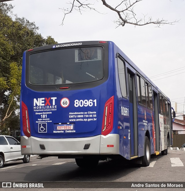 Next Mobilidade - ABC Sistema de Transporte 80.961 na cidade de São Paulo, São Paulo, Brasil, por Andre Santos de Moraes. ID da foto: 11287024.