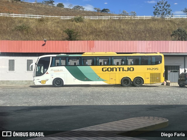 Empresa Gontijo de Transportes 14295 na cidade de João Monlevade, Minas Gerais, Brasil, por Diego Faria. ID da foto: 11287795.