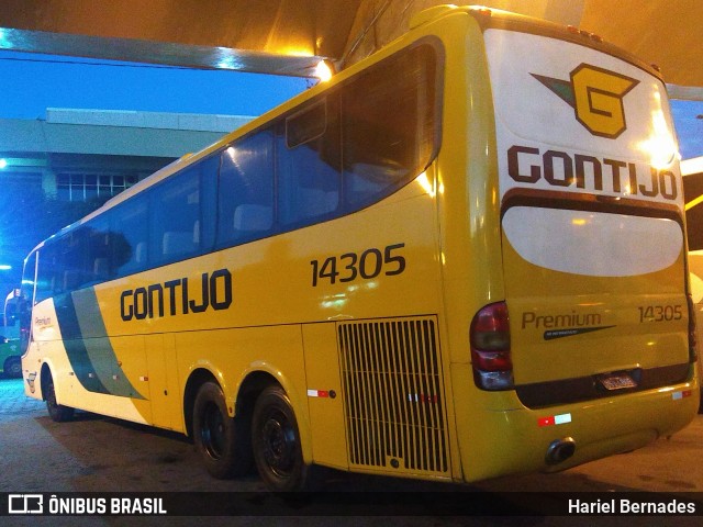 Empresa Gontijo de Transportes 14305 na cidade de Belo Horizonte, Minas Gerais, Brasil, por Hariel Bernades. Número da foto: #11286479.