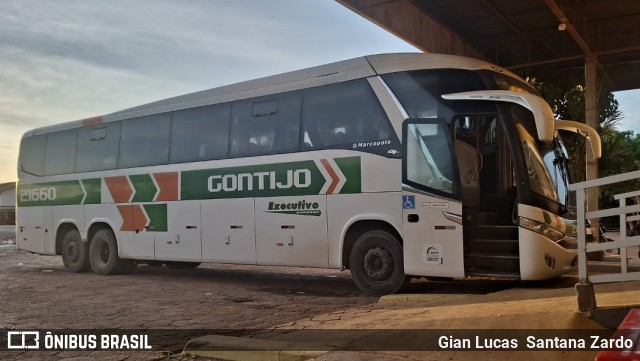 Empresa Gontijo de Transportes 21660 na cidade de Cáceres, Mato Grosso, Brasil, por Gian Lucas  Santana Zardo. Número da foto: #11285281.