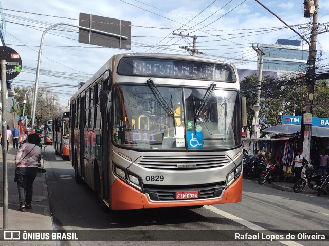 Viação Osasco 0829 na cidade de Osasco, São Paulo, Brasil, por Rafael Lopes de Oliveira. Número da foto: #11287466.