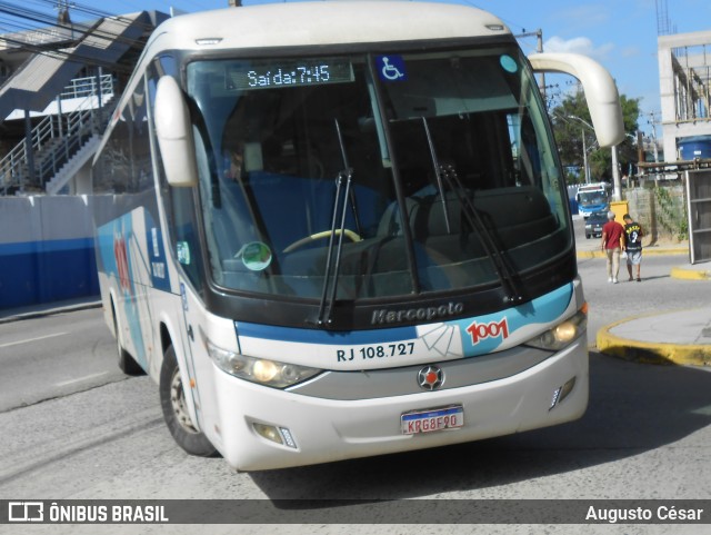 Auto Viação 1001 RJ 108.727 na cidade de Nilópolis, Rio de Janeiro, Brasil, por Augusto César. ID da foto: 11285242.