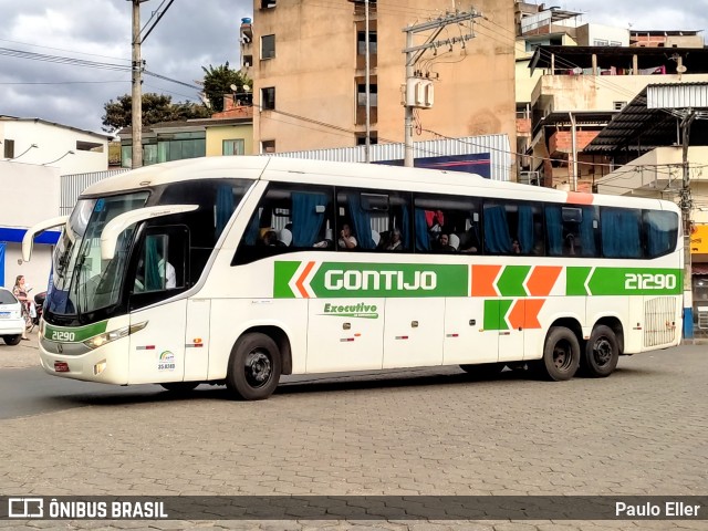 Empresa Gontijo de Transportes 21290 na cidade de Manhuaçu, Minas Gerais, Brasil, por Paulo Eller. ID da foto: 11285522.