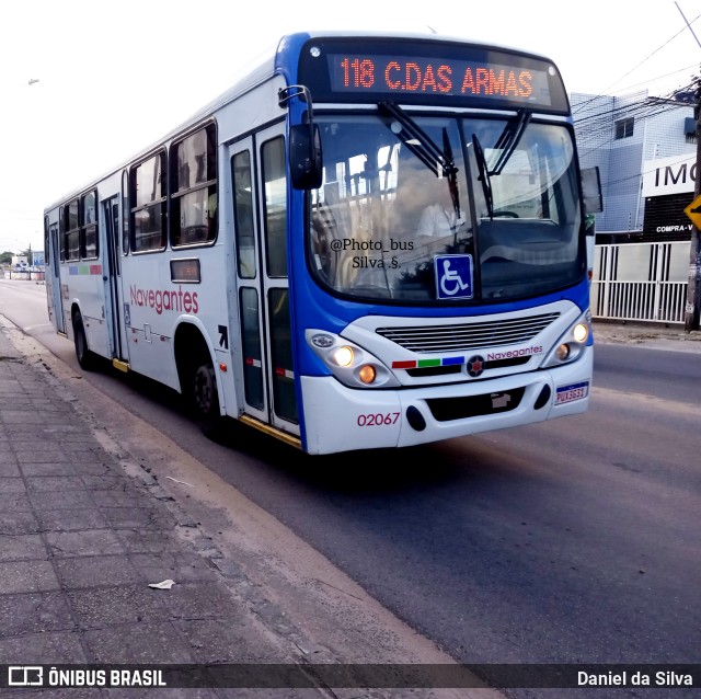 Consórcio Navegantes - 02 > Viação São Jorge > Transurb Transporte Urbano 02067 na cidade de João Pessoa, Paraíba, Brasil, por Daniel da Silva. Número da foto: #11285439.