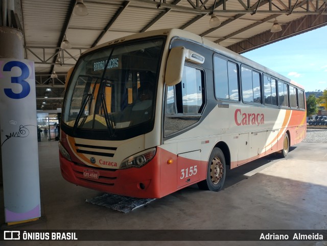 Empresa Caraça Transportes e Turismo 3155 na cidade de João Monlevade, Minas Gerais, Brasil, por Adriano  Almeida. Número da foto: #11288449.