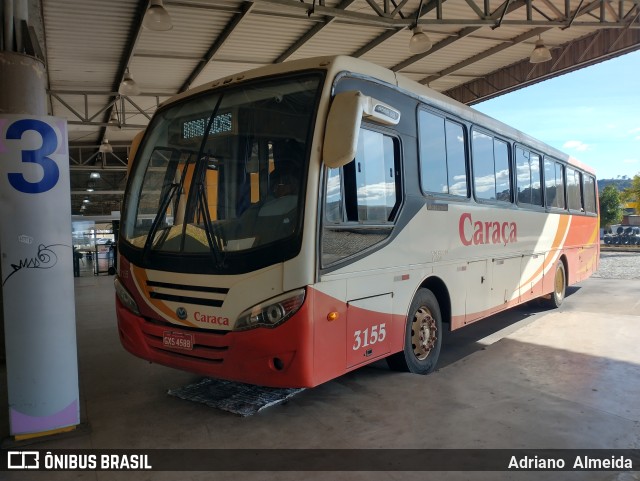 Empresa Caraça Transportes e Turismo 3155 na cidade de João Monlevade, Minas Gerais, Brasil, por Adriano  Almeida. ID da foto: 11288449.