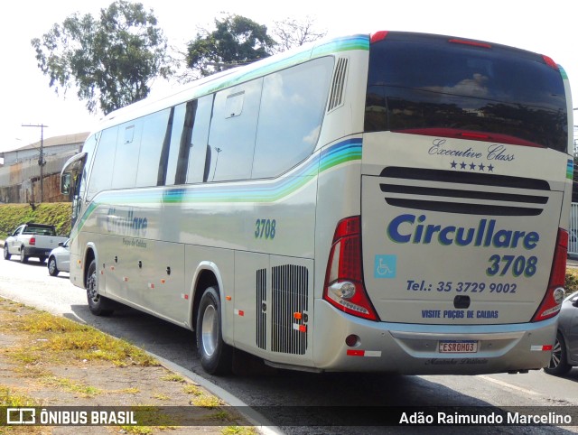 Auto Omnibus Circullare 3708 na cidade de Belo Horizonte, Minas Gerais, Brasil, por Adão Raimundo Marcelino. Número da foto: #11290787.