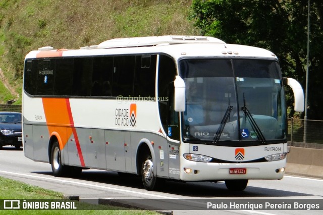 Viação Cidade do Aço RJ 174.014 na cidade de Piraí, Rio de Janeiro, Brasil, por Paulo Henrique Pereira Borges. Número da foto: #11288998.