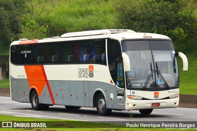 Viação Cidade do Aço RJ 174.013 na cidade de Piraí, Rio de Janeiro, Brasil, por Paulo Henrique Pereira Borges. Número da foto: #11288996.