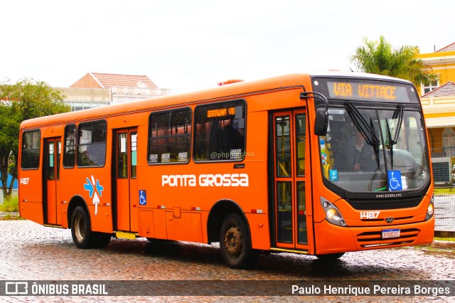 VCG - Viação Campos Gerais 1487 na cidade de Ponta Grossa, Paraná, Brasil, por Paulo Henrique Pereira Borges. Número da foto: #11289548.
