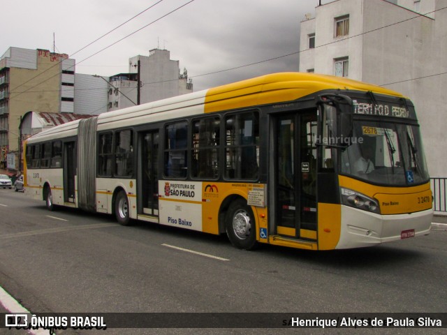 Viação Metrópole Paulista - Zona Leste 3 2470 na cidade de São Paulo, São Paulo, Brasil, por Henrique Alves de Paula Silva. ID da foto: 11290321.