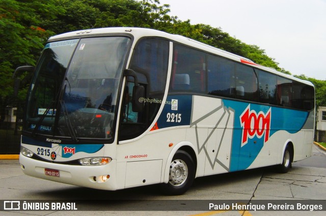 Auto Viação 1001 2215 na cidade de São Paulo, São Paulo, Brasil, por Paulo Henrique Pereira Borges. Número da foto: #11247964.
