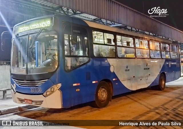 VB Transportes e Turismo 3403 na cidade de Campinas, São Paulo, Brasil, por Henrique Alves de Paula Silva. ID da foto: 11247073.