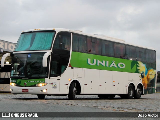 Empresa União de Transportes 4180 na cidade de Balneário Camboriú, Santa Catarina, Brasil, por João Victor. ID da foto: 11247298.