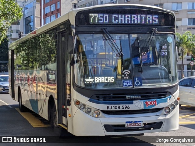 Auto Viação 1001 RJ 108.596 na cidade de Rio de Janeiro, Rio de Janeiro, Brasil, por Jorge Gonçalves. ID da foto: 11248730.