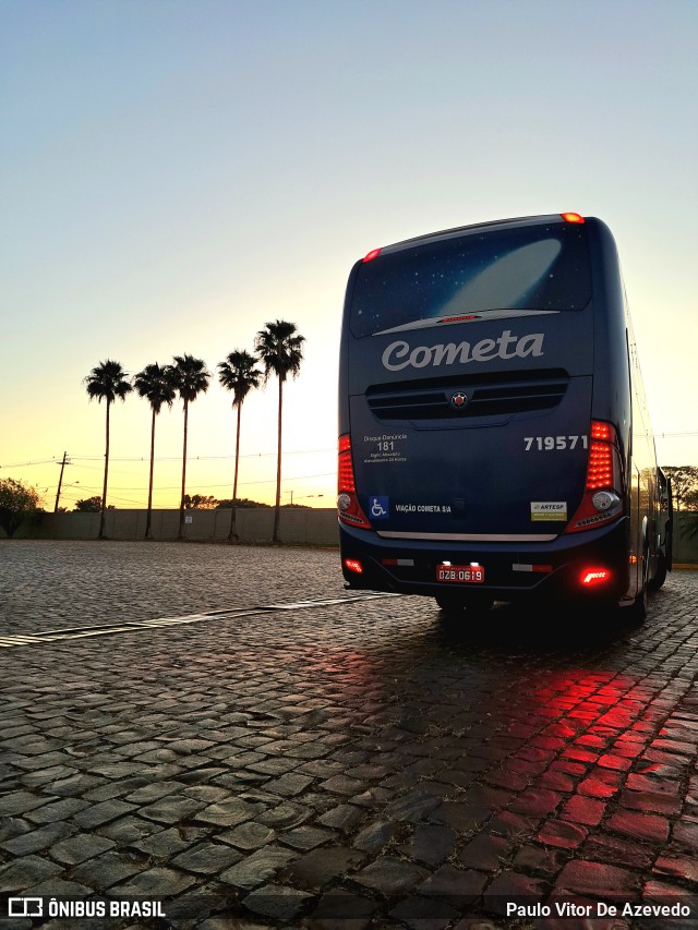 Viação Cometa 719571 na cidade de Franca, São Paulo, Brasil, por Paulo Vitor De Azevedo. Número da foto: #11246053.