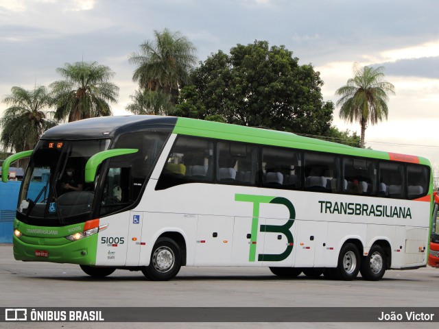 Transbrasiliana Transportes e Turismo 51005 na cidade de Goiânia, Goiás, Brasil, por João Victor. ID da foto: 11247570.