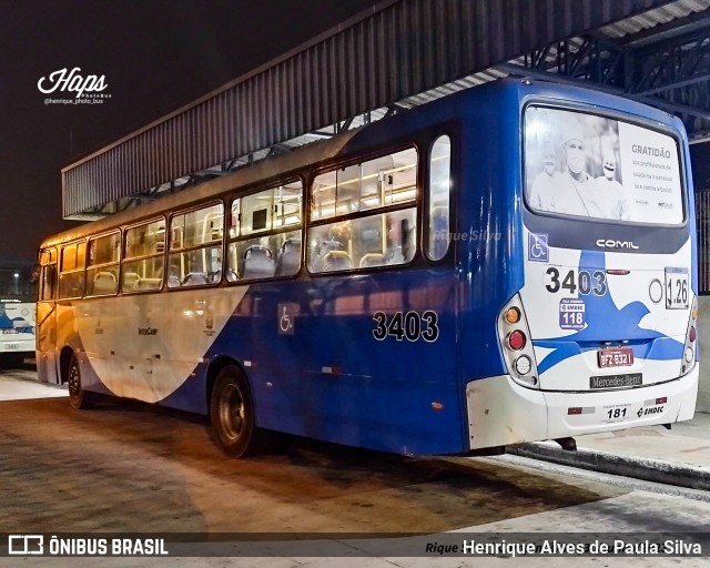 VB Transportes e Turismo 3403 na cidade de Campinas, São Paulo, Brasil, por Henrique Alves de Paula Silva. Número da foto: #11247074.