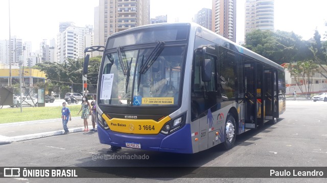 Viação Metrópole Paulista - Zona Leste 3 1664 na cidade de São Paulo, São Paulo, Brasil, por Paulo Leandro. ID da foto: 11245570.