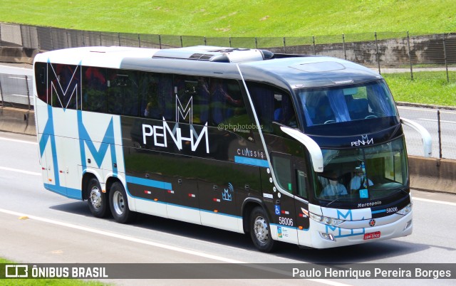 Empresa de Ônibus Nossa Senhora da Penha 58006 na cidade de Resende, Rio de Janeiro, Brasil, por Paulo Henrique Pereira Borges. ID da foto: 11291896.