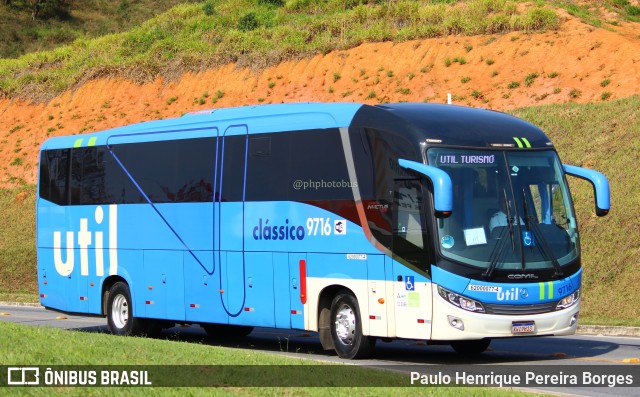 UTIL - União Transporte Interestadual de Luxo 9716 na cidade de Aparecida, São Paulo, Brasil, por Paulo Henrique Pereira Borges. ID da foto: 11291860.