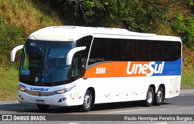 Unesul de Transportes 5986 na cidade de Piraí, Rio de Janeiro, Brasil, por Paulo Henrique Pereira Borges. Número da foto: #11291846.