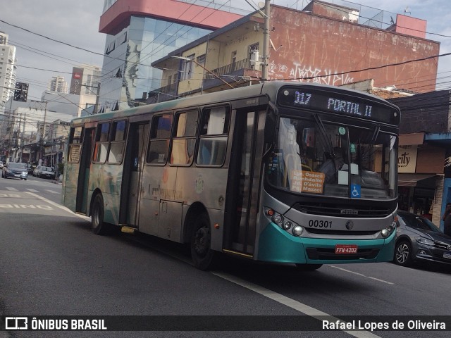 Auto Viação Urubupungá 00301 na cidade de Osasco, São Paulo, Brasil, por Rafael Lopes de Oliveira. Número da foto: #11291879.