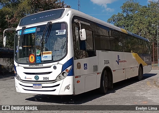 Viação Pinheiral 3004 na cidade de Volta Redonda, Rio de Janeiro, Brasil, por Evelyn Lima. ID da foto: 11291414.