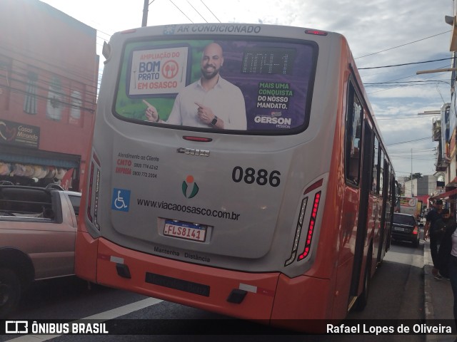 Viação Osasco 0886 na cidade de Osasco, São Paulo, Brasil, por Rafael Lopes de Oliveira. Número da foto: #11291835.