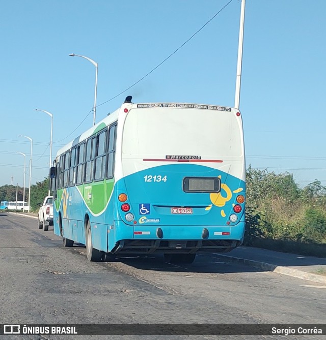 Viação Praia Sol 12134 na cidade de Vila Velha, Espírito Santo, Brasil, por Sergio Corrêa. ID da foto: 11292686.