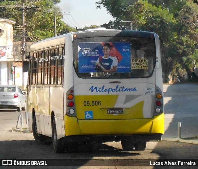 Viação Nilopolitana 05.506 na cidade de Queimados, Rio de Janeiro, Brasil, por Lucas Alves Ferreira. ID da foto: 11293721.