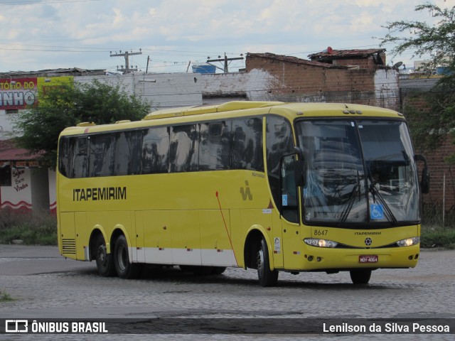 Viação Itapemirim 8647 na cidade de Caruaru, Pernambuco, Brasil, por Lenilson da Silva Pessoa. Número da foto: #11294679.