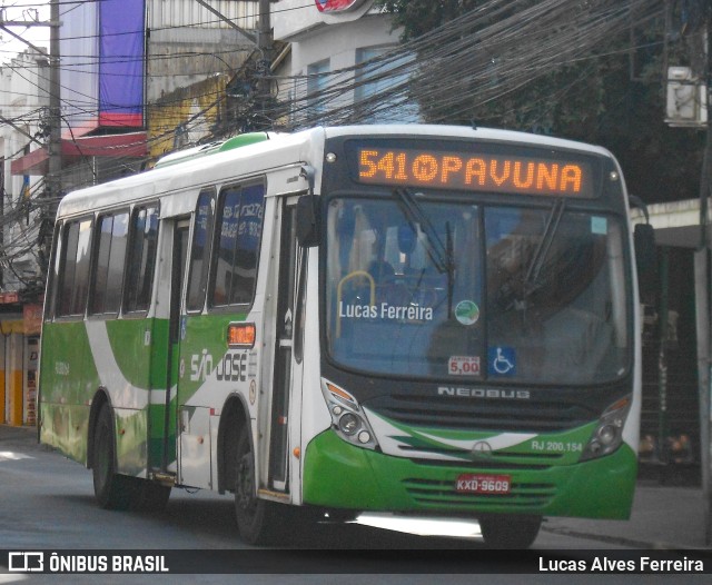 Viação São José RJ 200.154 na cidade de Nova Iguaçu, Rio de Janeiro, Brasil, por Lucas Alves Ferreira. ID da foto: 11293722.