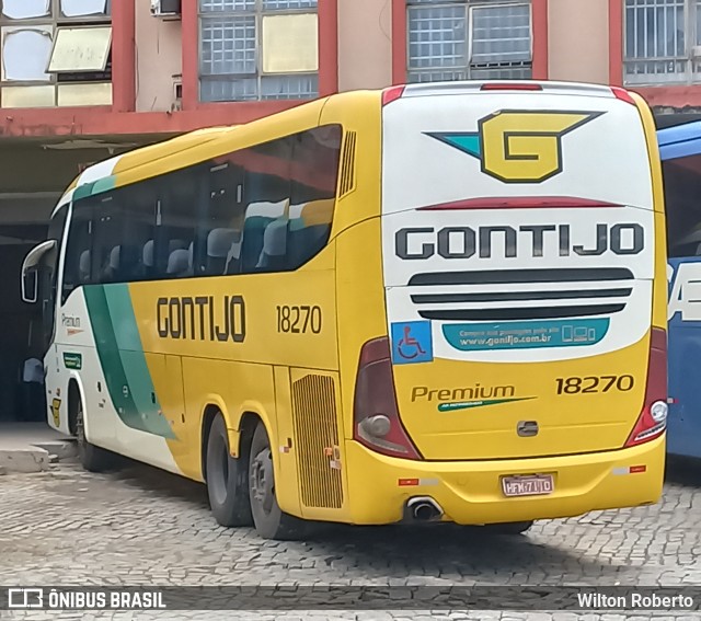 Empresa Gontijo de Transportes 18270 na cidade de Governador Valadares, Minas Gerais, Brasil, por Wilton Roberto. ID da foto: 11295155.