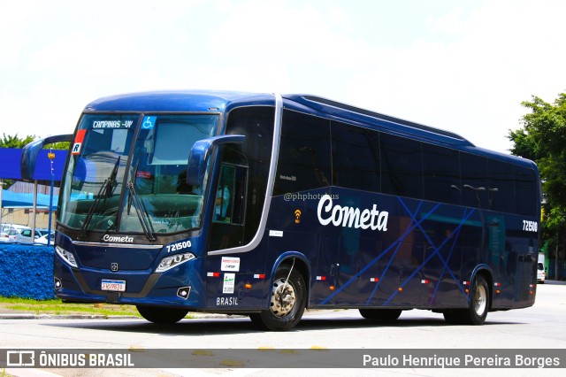 Viação Cometa 721500 na cidade de São Paulo, São Paulo, Brasil, por Paulo Henrique Pereira Borges. ID da foto: 11294614.