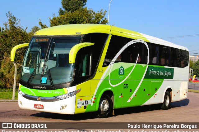 Expresso Princesa dos Campos 6445 na cidade de Curitiba, Paraná, Brasil, por Paulo Henrique Pereira Borges. Número da foto: #11295435.