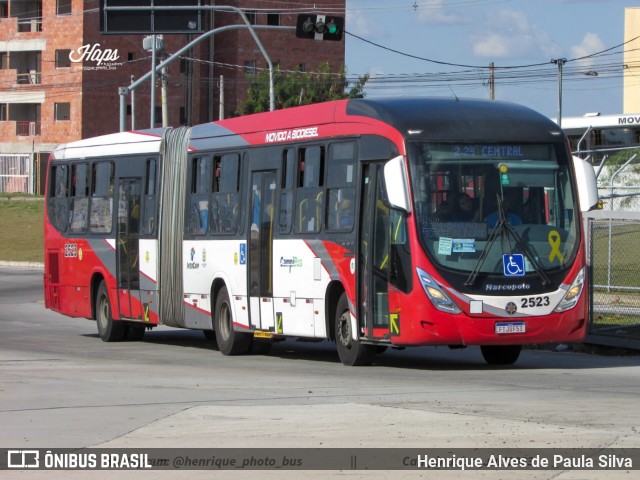 Expresso CampiBus 2523 na cidade de Campinas, São Paulo, Brasil, por Henrique Alves de Paula Silva. ID da foto: 11295904.