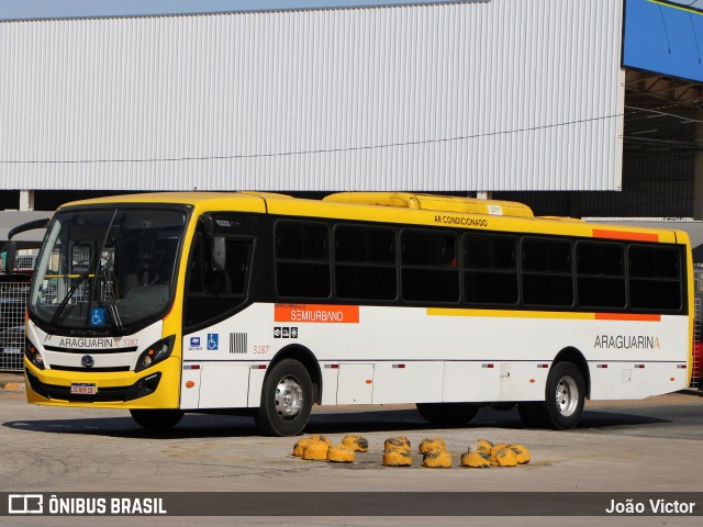 Viação Araguarina 3187 na cidade de Goiânia, Goiás, Brasil, por João Victor. ID da foto: 11296964.