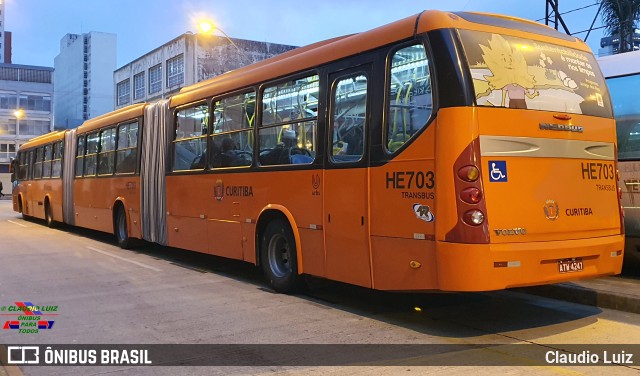 Auto Viação Redentor HE703 na cidade de Curitiba, Paraná, Brasil, por Claudio Luiz. Número da foto: #11297042.