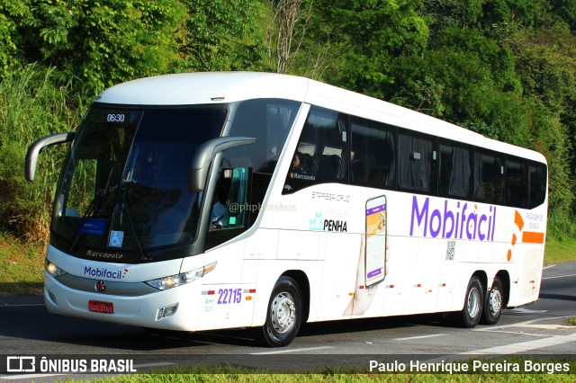 Empresa Cruz 22715 na cidade de Piraí, Rio de Janeiro, Brasil, por Paulo Henrique Pereira Borges. ID da foto: 11295961.