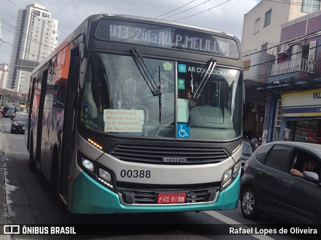 Auto Viação Urubupungá 00388 na cidade de Osasco, São Paulo, Brasil, por Rafael Lopes de Oliveira. Número da foto: #11297459.