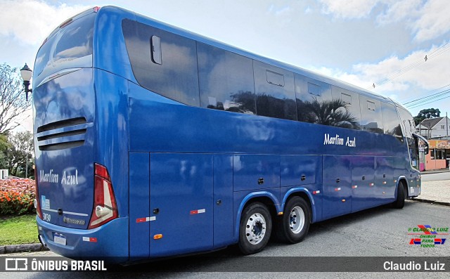 Marlim Azul Turismo 3030 na cidade de Curitiba, Paraná, Brasil, por Claudio Luiz. ID da foto: 11297076.