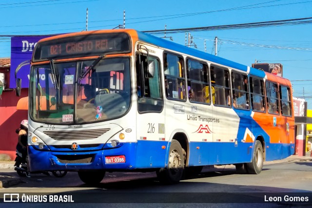 União Transportes 216 na cidade de Várzea Grande, Mato Grosso, Brasil, por Leon Gomes. ID da foto: 11297889.