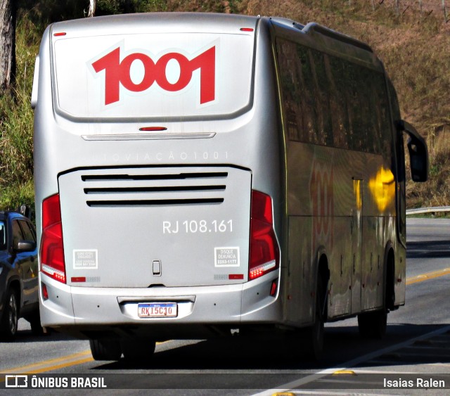 Auto Viação 1001 RJ 108.161 na cidade de Santos Dumont, Minas Gerais, Brasil, por Isaias Ralen. ID da foto: 11299206.