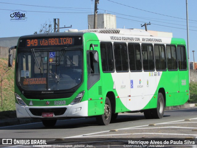 VB Transportes e Turismo 3236 na cidade de Campinas, São Paulo, Brasil, por Henrique Alves de Paula Silva. Número da foto: #11300031.