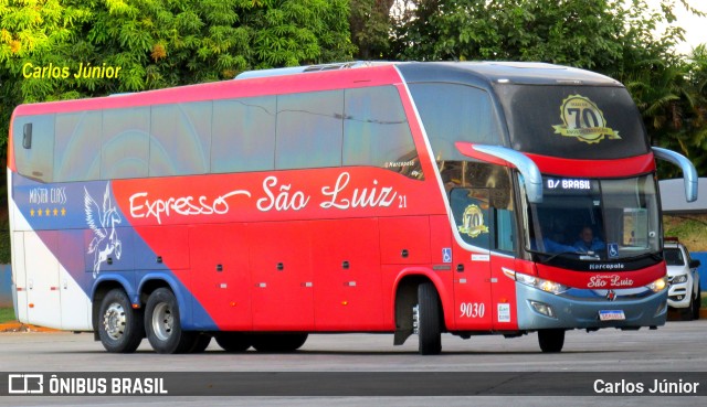 Expresso São Luiz 9030 na cidade de Goiânia, Goiás, Brasil, por Carlos Júnior. ID da foto: 11298842.